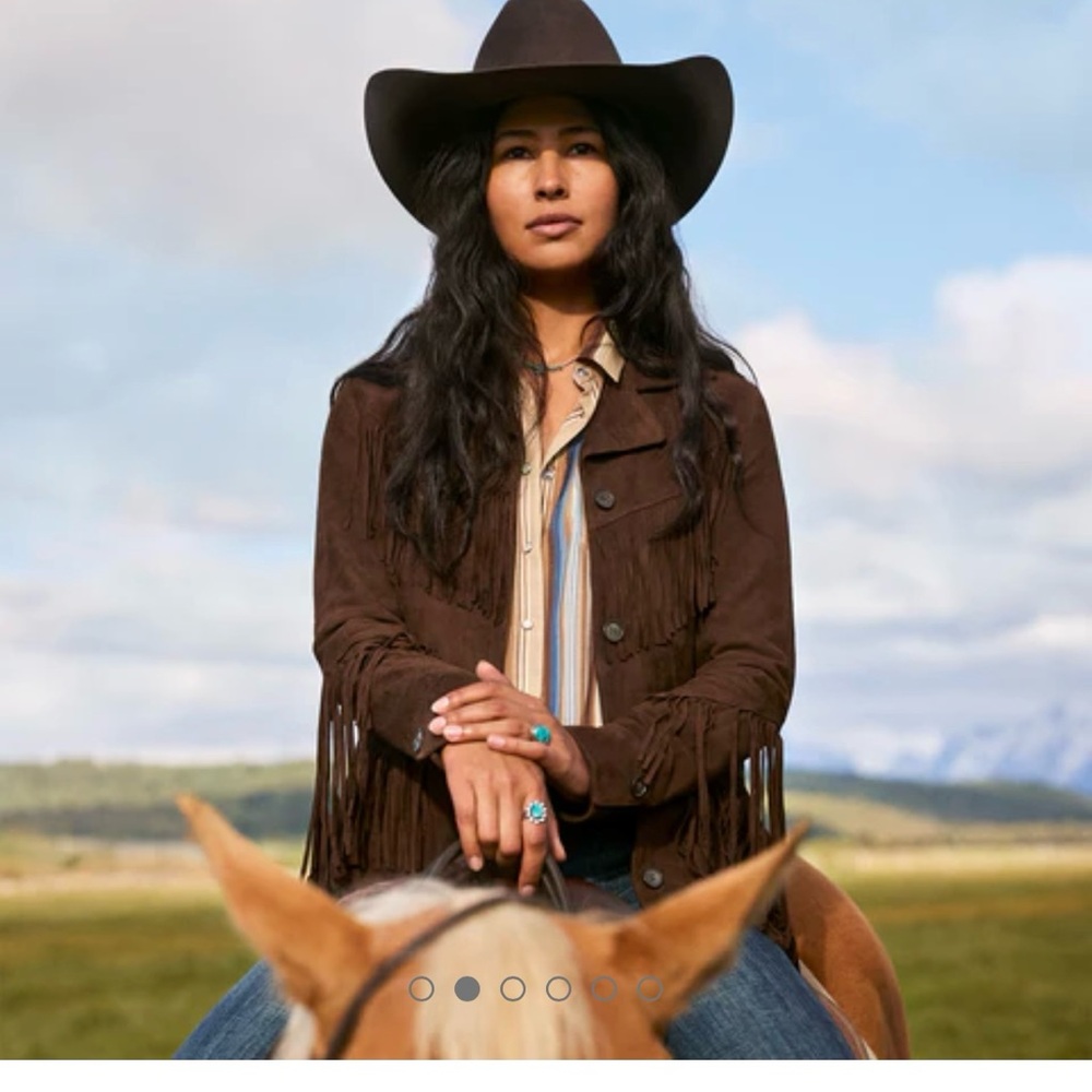 NWT Stetson Brown Suede Fringe Jacket Size Small